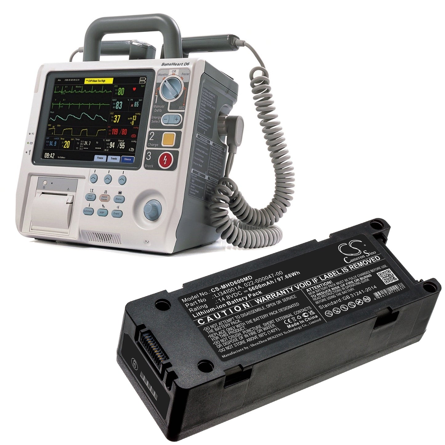 Batería Mindray BeneHeart CS-MHD600MD